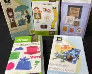 CRICUT Cartridges Heritage, Tags Bags And Boxes, Word Collage, DR Checkup And Sportsmania