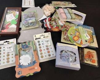 Assorted Craft Embellishments Paper Craft Lot Stickers, Kits, and More