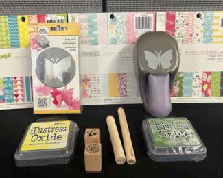 001 Butterfly Paper Punches, Colorful Papers, Dyes Stamps