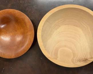Two Vintage Wooden Bowls