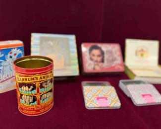 Lot Of Tins And Storage Boxes