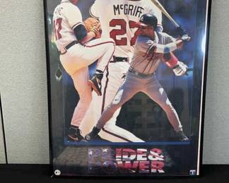 Atlanta Braves Framed Poster w Fabric