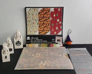 Halloween Card Stock And Hole Punch Stamps