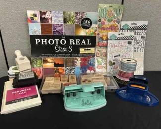 Paper Punches, Stamps, Stickers, Ribbon More