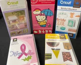 CRICUT Cartridges Pretty Pennants, Pink Journey, Hello Kitty, Sweet Tooth Boxes, Bridal Shower