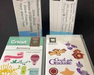 CRICUT Cartridges Happy Graduation, Home Decor Etc., Artistry, Christmas Village Etc.