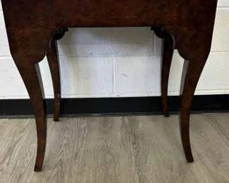 Burl Finish Side Table
