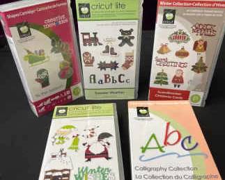 CRICUT Cartridges Tis The Season, Sweater Weather, Scandinavian Cards, Jolly Holiday, And Calligrap