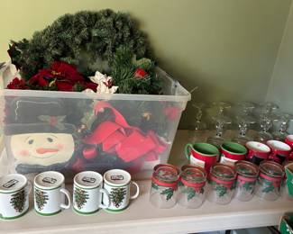 Holiday Cups, Glasses, Wreaths