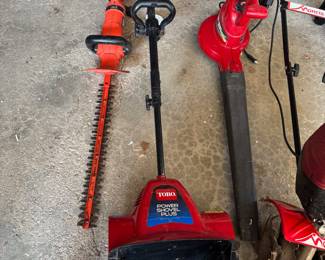 Trimmer, Snow Shovel, Chain Saw