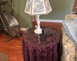 Table, Skirt, Lamp