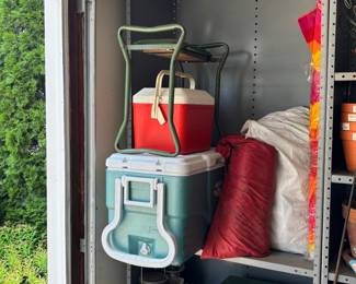 Coolers, Camping Chair/Stove, Tent