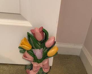 Vintage Tulips Door Stop
