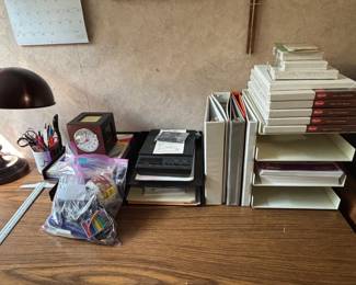 Lamp, Clock, Organizer Trays