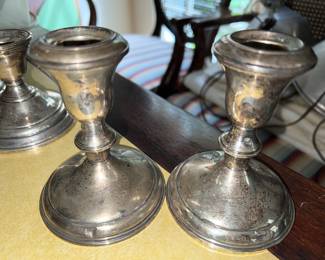 Sterling Silver Candle Holders