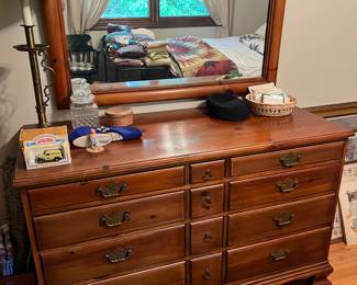 Pine Shop dresser with mirror.