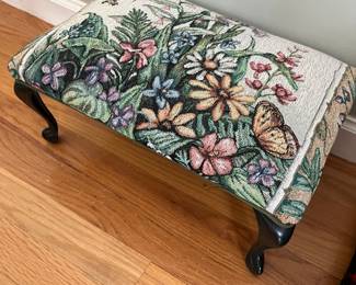 Tapestry footstool.