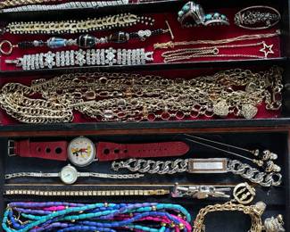 Large selection of costume jewelry, including many signed pieces.