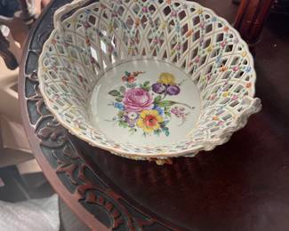 Pierced ceramic bowl