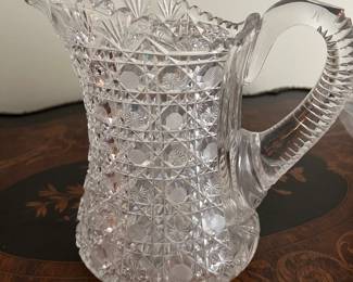 Exceptionally Well Cut Brilliant cut glass Pitcher