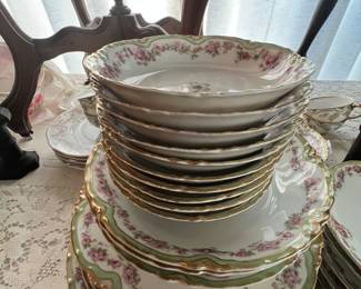 Koch and Braunstein Haviland China Mint Green Trim