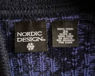 Nordic Design 2X wool sweater
