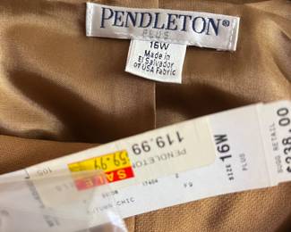Pendleton Ladies Jacket New with tags size 16W