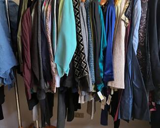 Ladies Full figure clothing size 14 through 3x many silk items, many new with tags