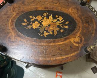 Charming 3 tiered inlaid floral table