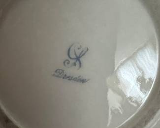 Dresden China two handled dish