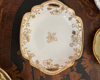Two Handled Serving Bowl Hand Painted Nippon