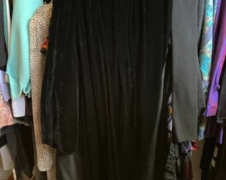Velvet skirts full length and short skirt by Helene Sidel 2X