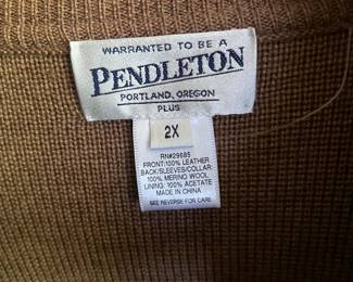 Pendleton Sweater Jacket 2X NICE