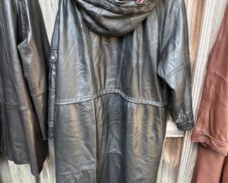 Full
Length leather coat