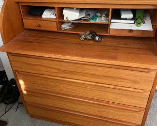 Teak Cylinder Desk