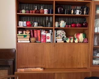 Mid Century Modern Teak Desk and Contents
