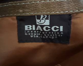 Biacci Leather purse with handpainted flowers 
