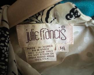 Julie Francis Size 14 Blouse 100% Silk