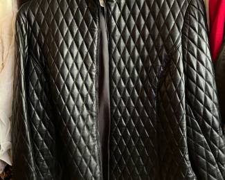 Jones New York Leather Coat Size 16