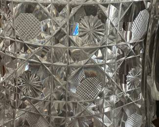 Brilliant cut glass pitcher detail