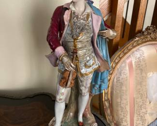 18" Male Figurine Meissen Hallmark