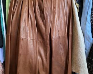 Leather full length skirt Size 14
