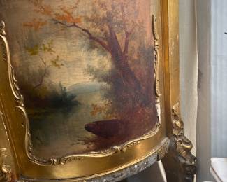 French Style China Cabinet with painted scenes