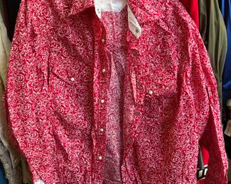 Rorer red and white blouse 2X\