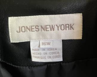 Jones New York 16W Leather Coat