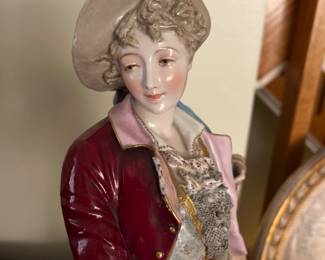 18" Male figurine Meissen Hallmark
