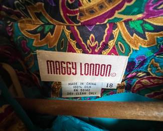 Maggie London Jacket Size 18 100% Silk LOADS OF SILK AT THIS SALE