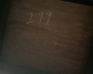 Underneath of single drawer writing desk with Floral inlay