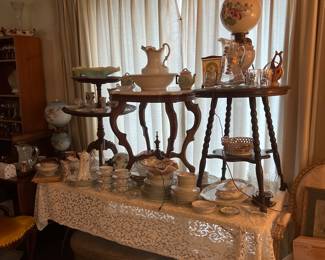 Tables and china