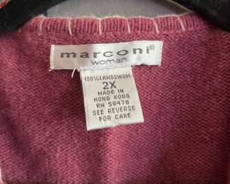 Marconi Ladies sweater 100 % lambswool 2X
